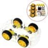 4WD Double Layer Smart Car Chassis Kit , robotic kit