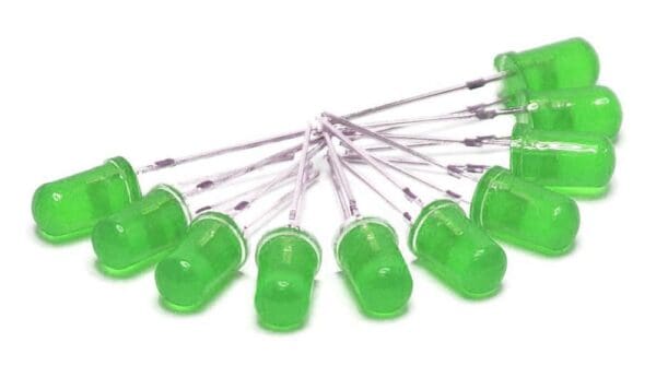 Green LED 5mm-10 pcs