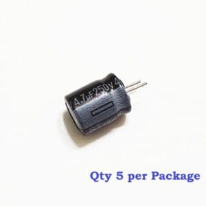 4.7uF 25 volts capacitors (5 pieces)