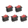 6 A 250V 3 pin SPDT ON-OFF Rocker Switch-5Pcs - Image 2