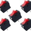 6 A 250V 3 pin SPDT ON-OFF Rocker Switch-5Pcs - Image 3