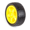 65mm robot wheel for bo motors yellow