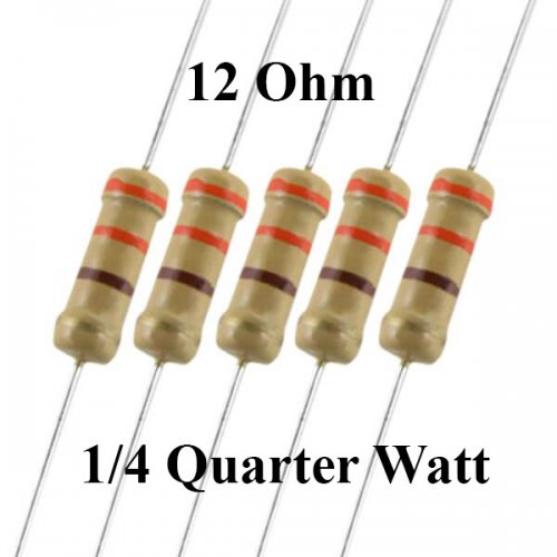 12 Ohms 1/4 Quarter Watt Resistor (10 pieces) per pack