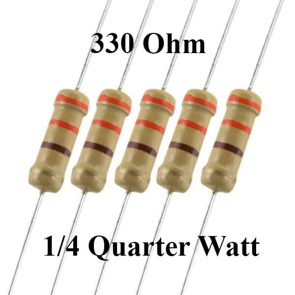 330 Ohm Resistor 1/4 Watt (10 pieces) pack