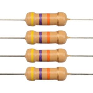 47k ohm 1/4 resistor (10 pieces) pack