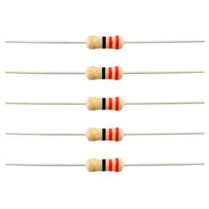 22 ohm 1/4 watt resistor (10 pieces) pack