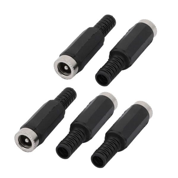 Female DC Jack Connector 2.1mm x 5.5mm (5 Pcs)