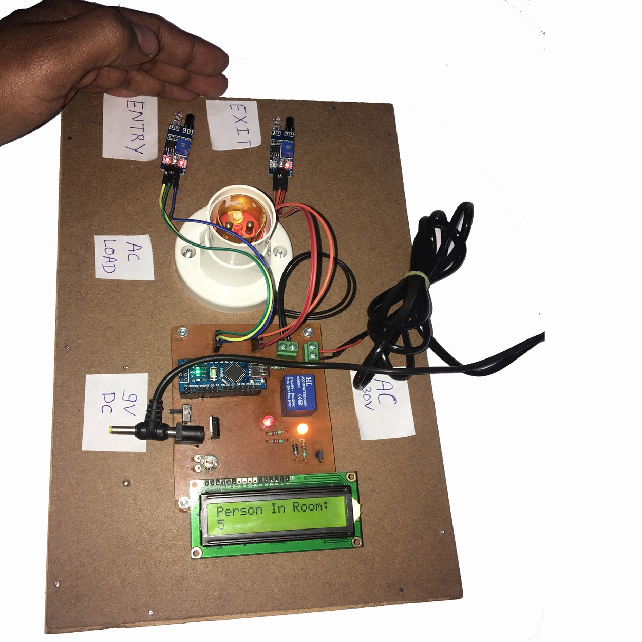 Automatic Room Light Controller with Bidirectional Visitor Counter